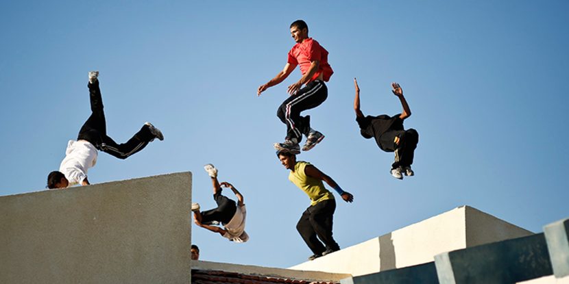Parkour youths from Israel and Palestine